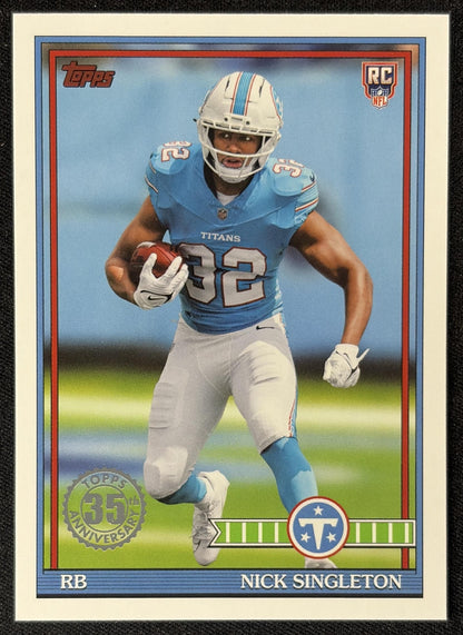 Nick Singleton 2026 Topps 1991 Rookie Titans front