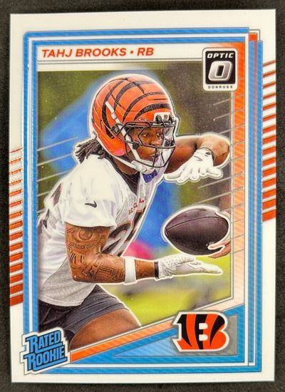 Tahj Brooks 2025 Donruss Optic Rated Rookie Bengals Sports Trading Card