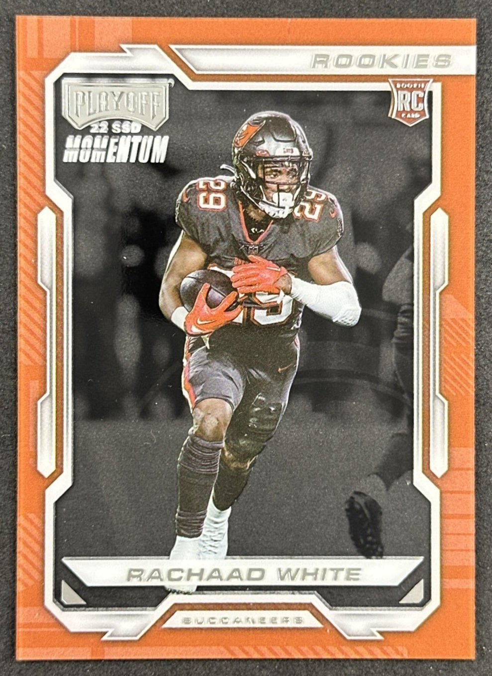Rachaad White 2022 Panini Chronicles Playoff Momentum Rookies Buccaneers