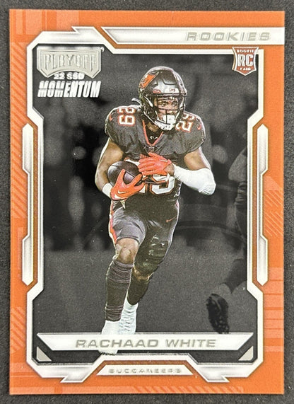 Rachaad White 2022 Panini Chronicles Playoff Momentum Rookies Buccaneers
