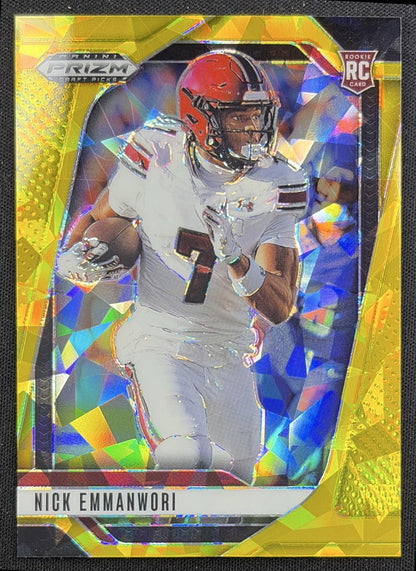Nick Emmanwori 2025 Panini Prizm Draft Picks Gold Ice Gamecocks