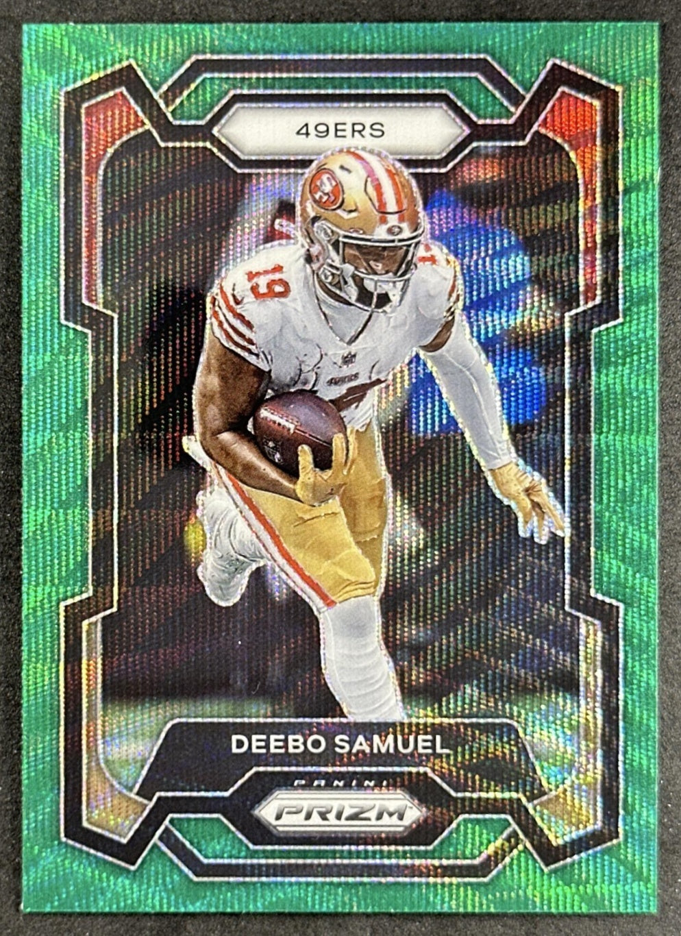 Deebo Samuel 2023 Panini Prizm Green Wave 49ers Sports Trading Cards