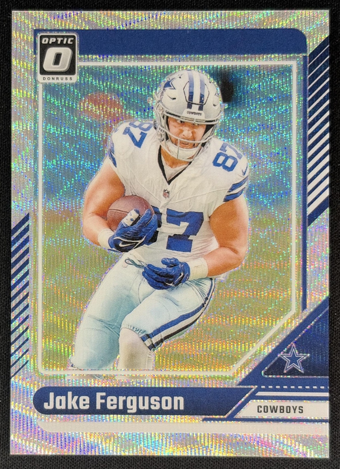 Jake Ferguson 2024 Panini Donruss Optic Wave /300 Cowboys
