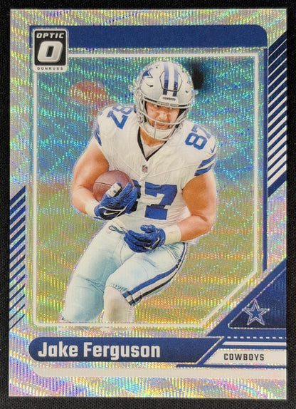 Jake Ferguson 2024 Panini Donruss Optic Wave /300 Cowboys