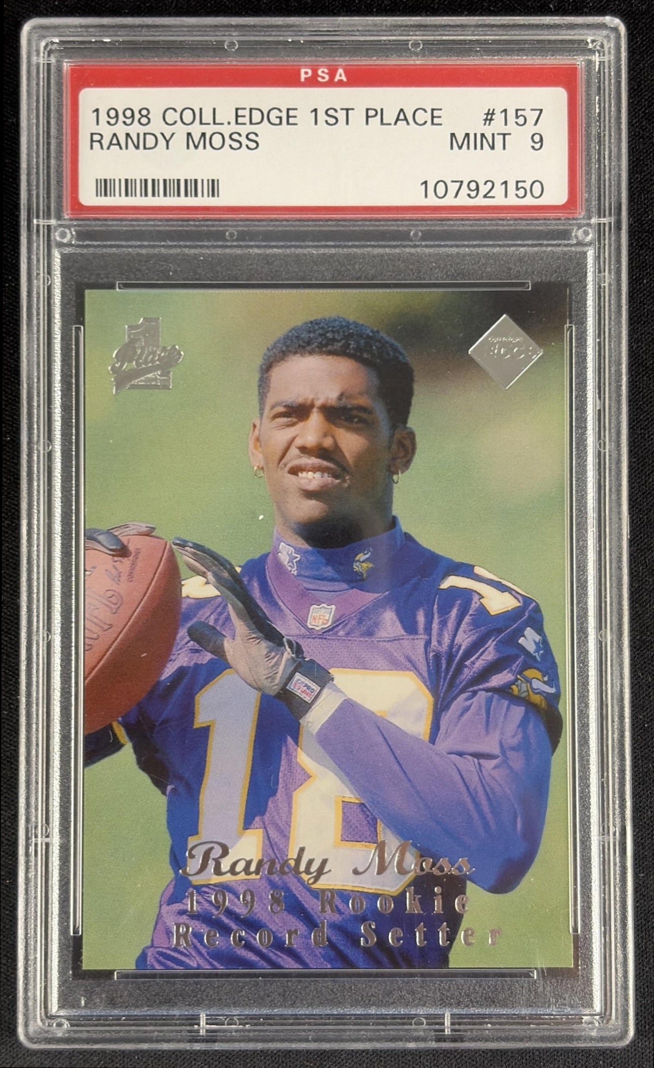 Randy Moss 1998 Collector's Edge First Place Record Setters PSA 9 Vikings 10792150