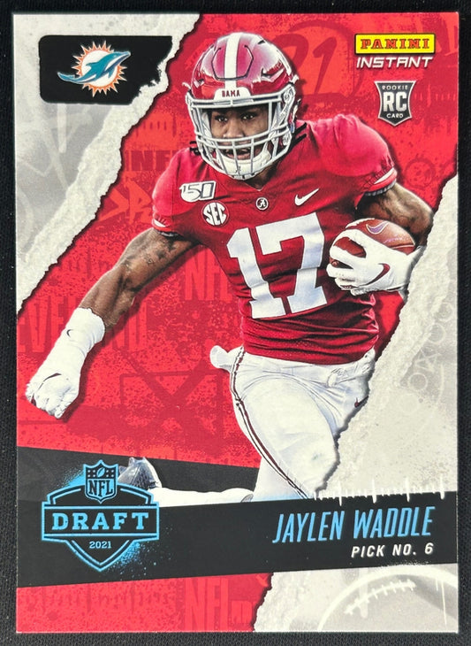 Jaylen Waddle 2021 Panini Instant NFL Draft Night Dolphins