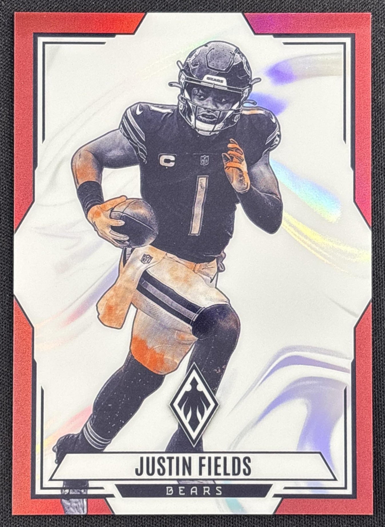 Justin Fields 2023 Panini Phoenix Contours Red /199 Bears