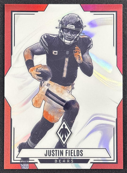 Justin Fields 2023 Panini Phoenix Contours Red /199 Bears