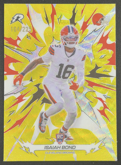 Isaiah Bond 2025 Topps Resurgence Yellow Surge Refractor /225 Browns