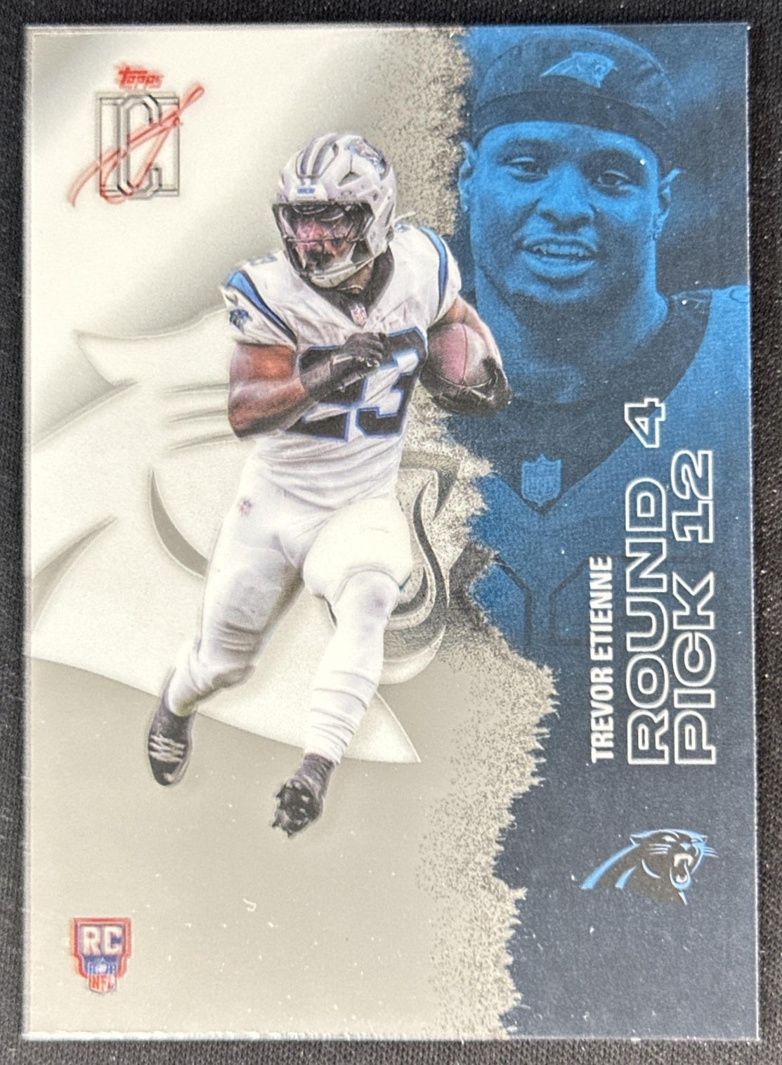 Trevor Etienne 2025 Topps Signature Class Chrome Rookie Panthers front