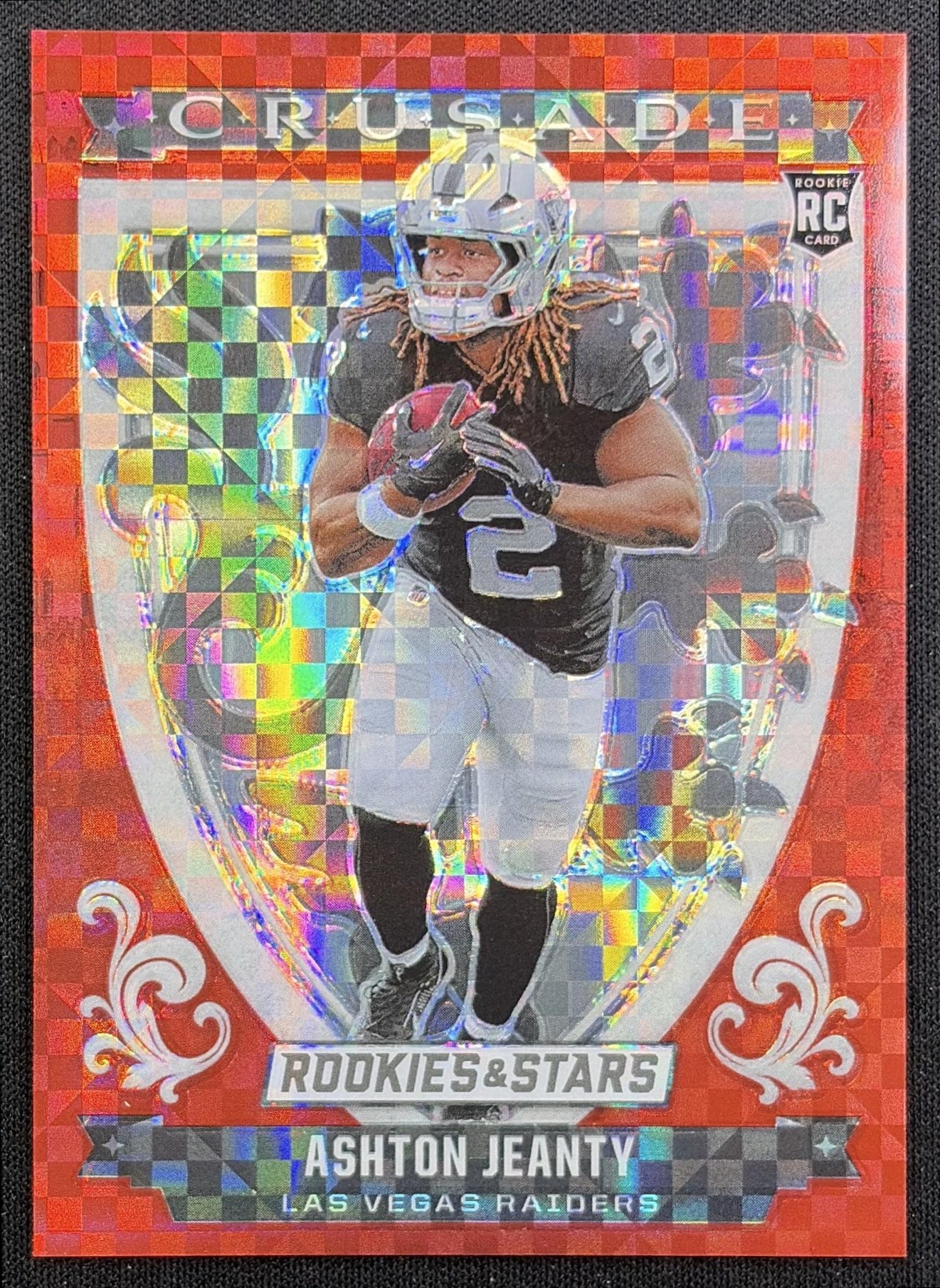 Ashton Jeanty 2025 Panini Rookies & Stars Crusade Red Plaid Raiders