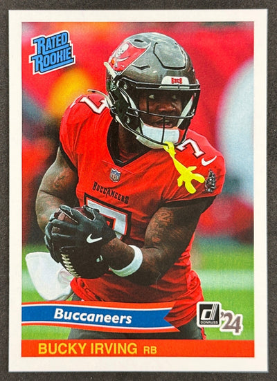 Bucky Irving Panini Instant /890 Rated Rookie Retro Buccaneers Sports Trading Card