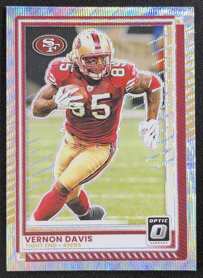 Vernon Davis 2025 Panini Donruss Optic Wave Prizm /300 49ers