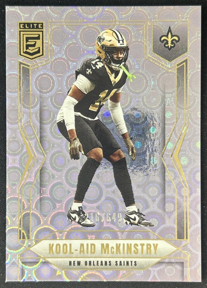 Kool-Aid McKinstry 2025 Panini Donruss Elite Lavender Pyramids /649 Saints front
