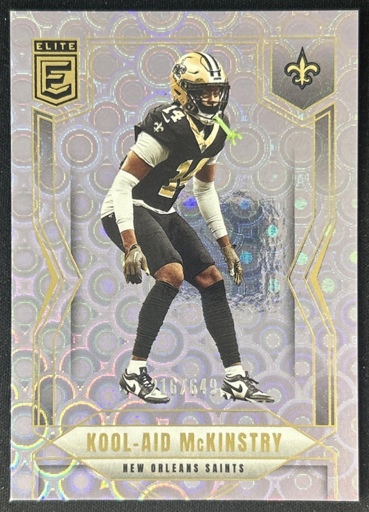 Kool-Aid McKinstry 2025 Panini Donruss Elite Lavender Pyramids /649 Saints front