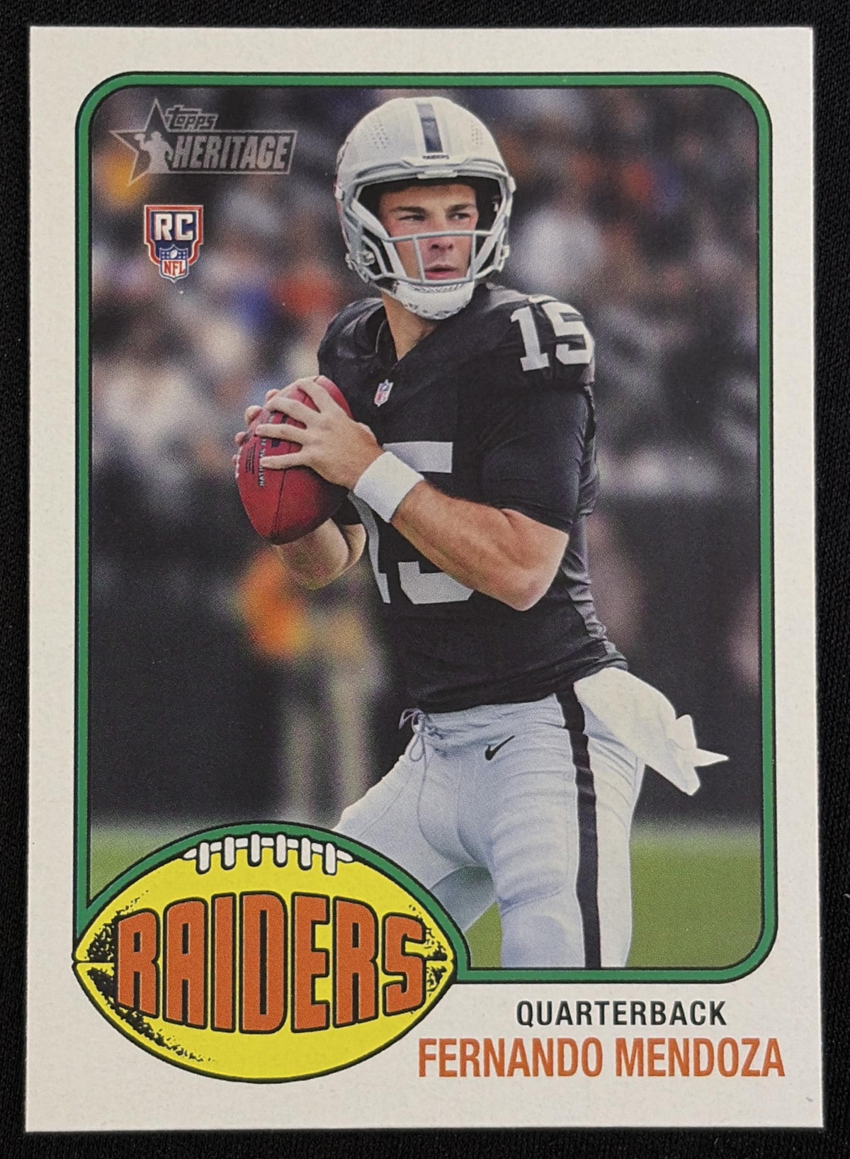 Fernando Mendoza 2026 Topps Heritage Raiders