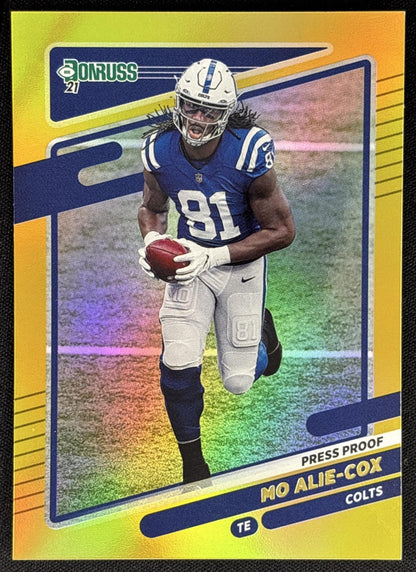 Mo Alie-Cox 2021 Panini Donruss Press Proof Premium Colts