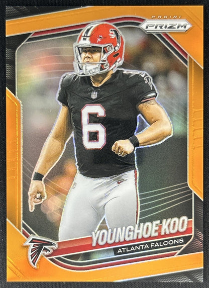 Younghoe Koo 2025 Panini Prizm Orange /249 Falcons Front