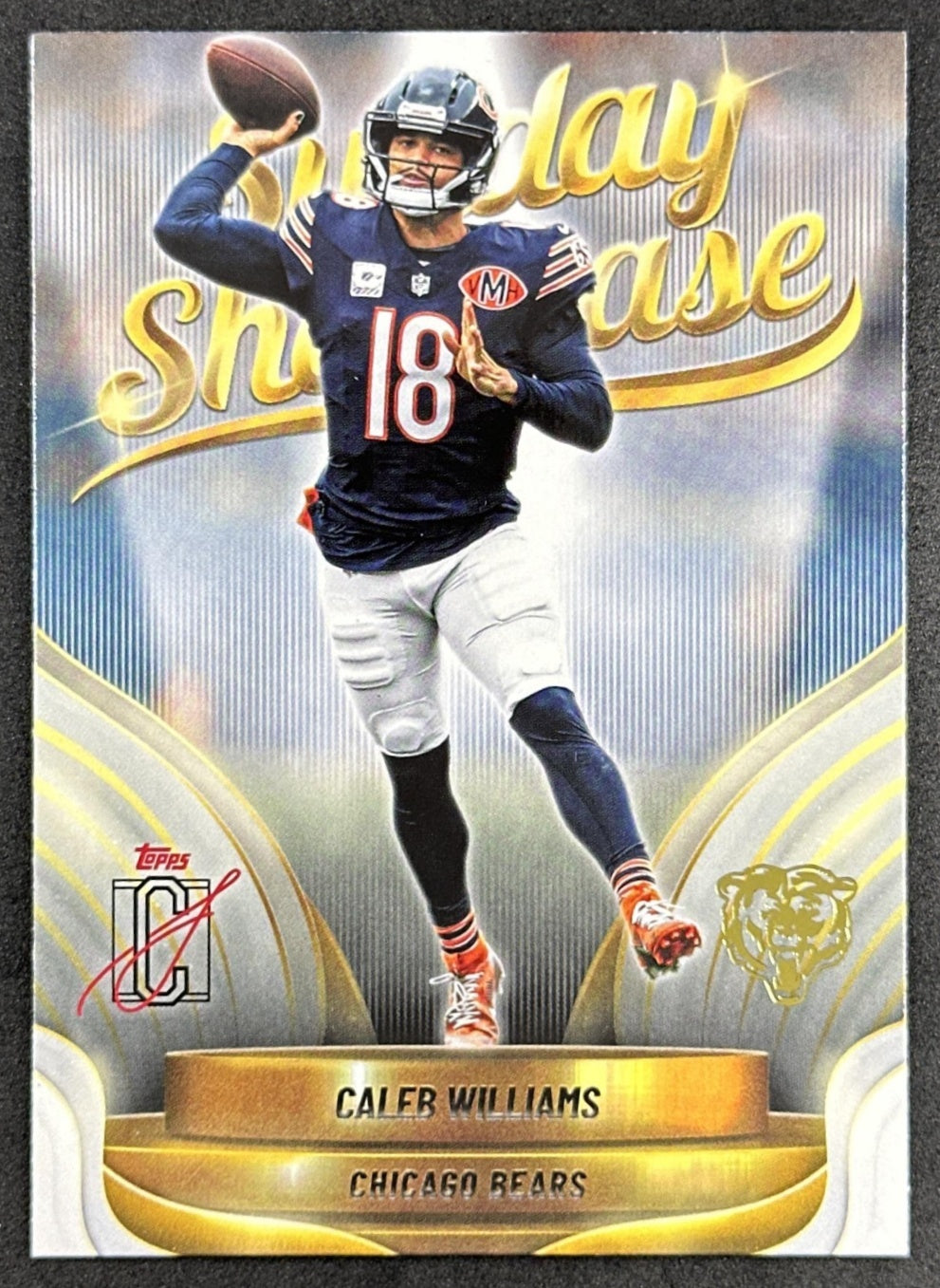 Caleb Williams 2025 Topps Signature Class Sunday Showcase Bears front