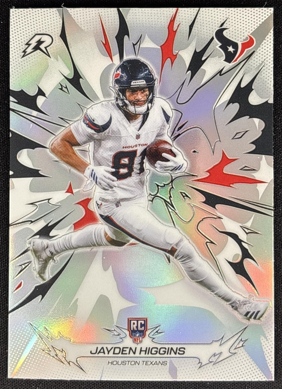 Jayden Higgins 2025 Topps Resurgence Refractor Texans