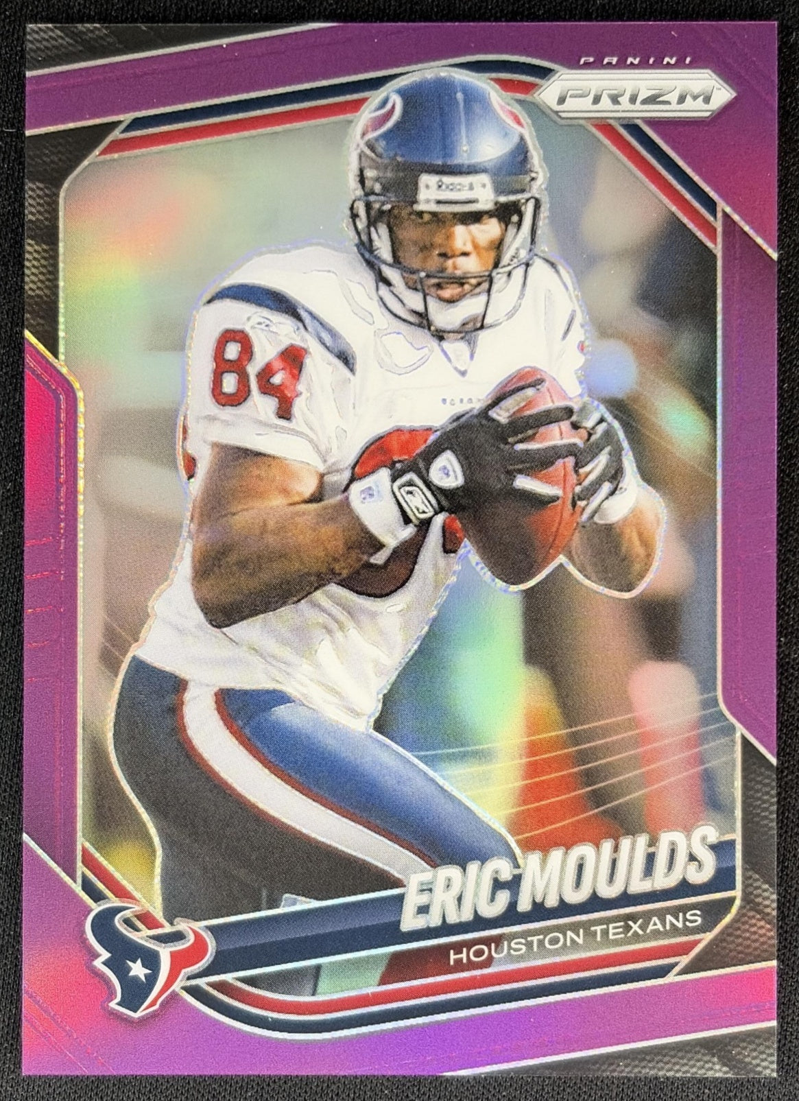 Eric Moulds 2025 Panini Prizm Purple /125 Texans front