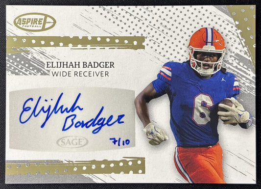 Elijah Badger 2025 Aspire Auto /10 Chiefs front