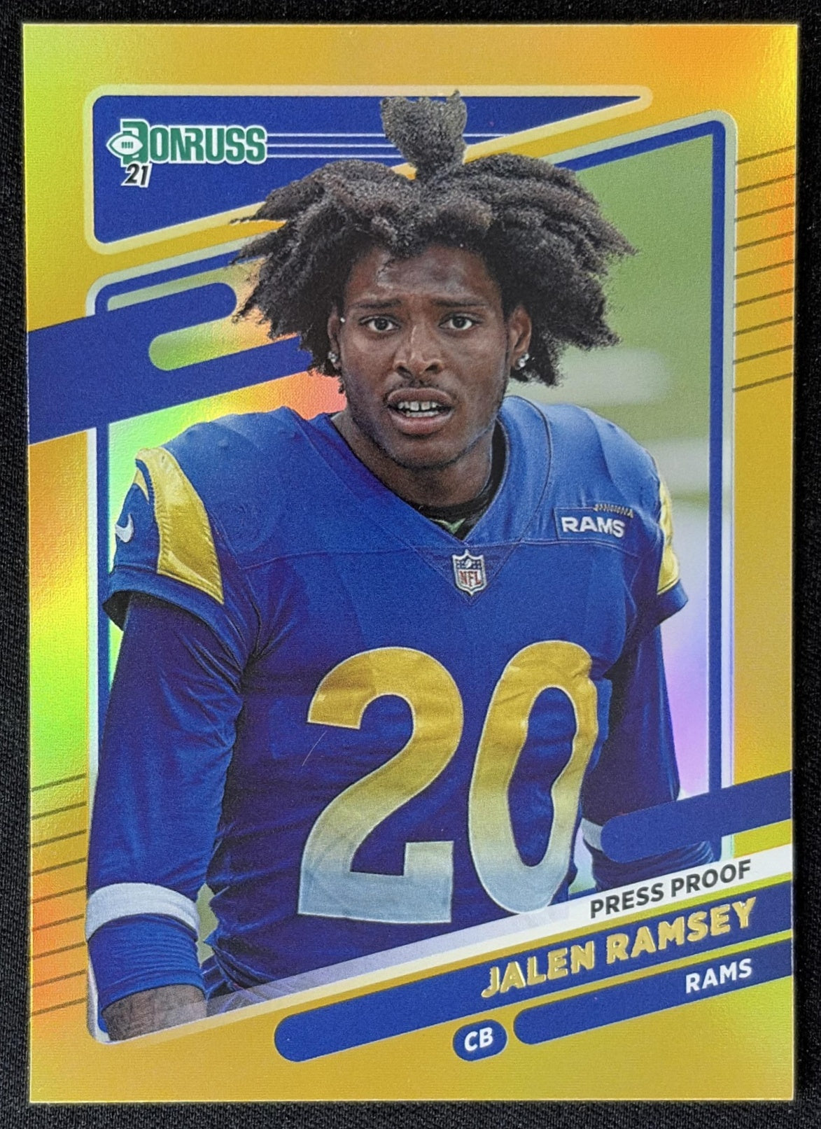 Jalen Ramsey 2021 Panini Donruss Press Proof Premium Rams - Los Angeles Rams