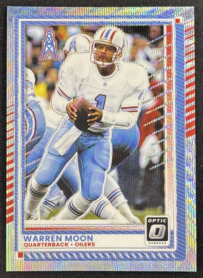 Warren Moon 2025 Panini Donruss Optic Wave Prizm /300 Oilers