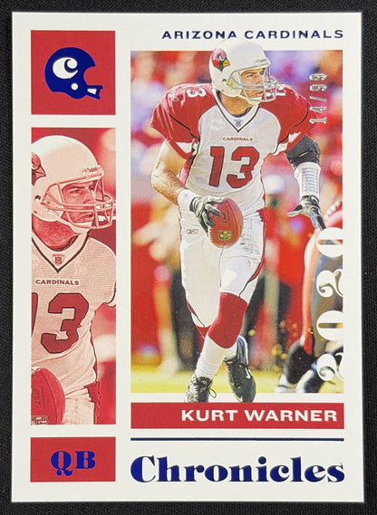 Kurt Warner 2020 Panini Chronicles Blue /99 Cardinals