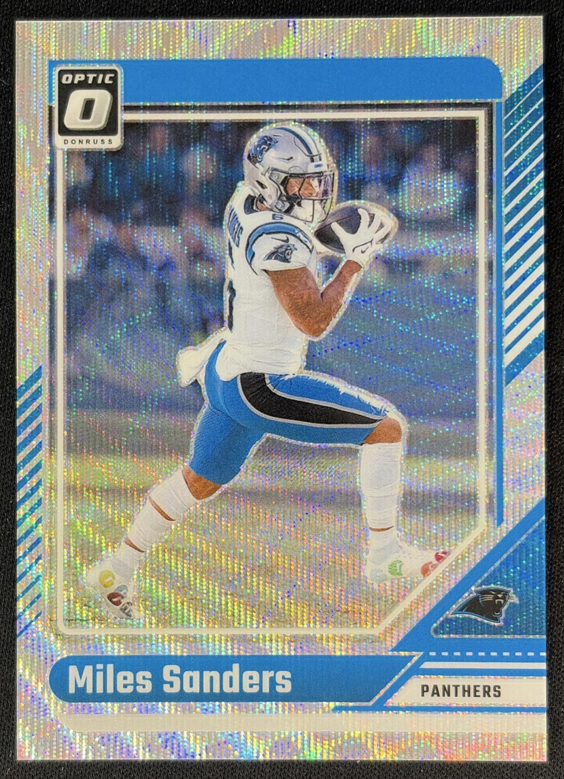 Miles Sanders 2024 Panini Donruss Optic Wave /300 Panthers front