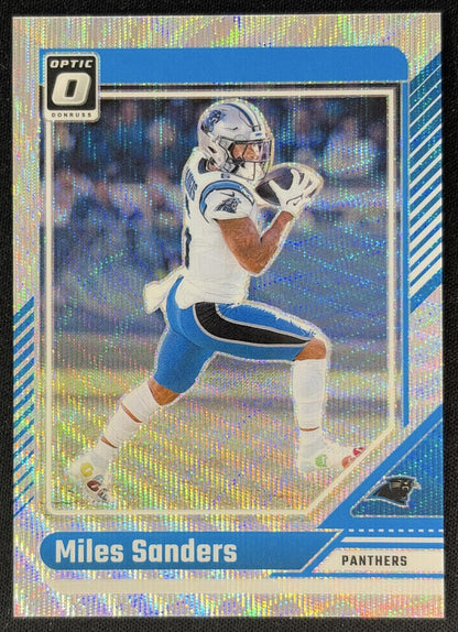 Miles Sanders 2024 Panini Donruss Optic Wave /300 Panthers front