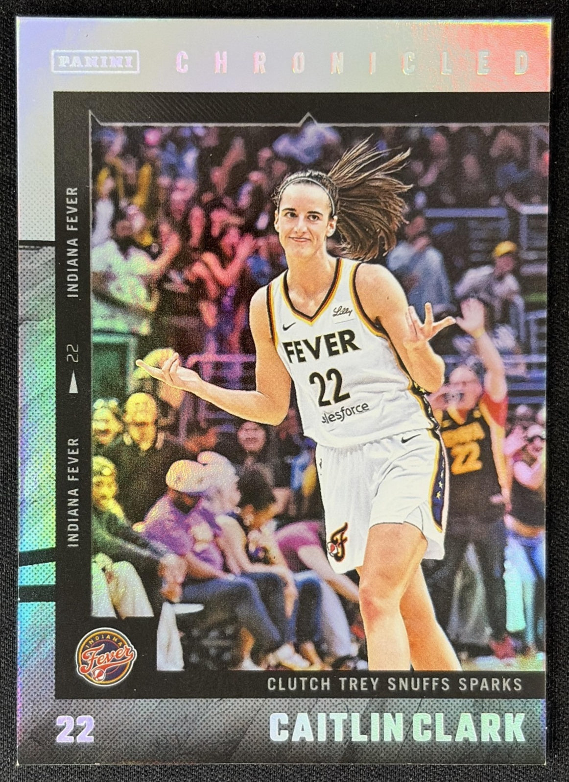 Caitlin Clark 2025 Panini Chronicled WNBA Holo Fever 21