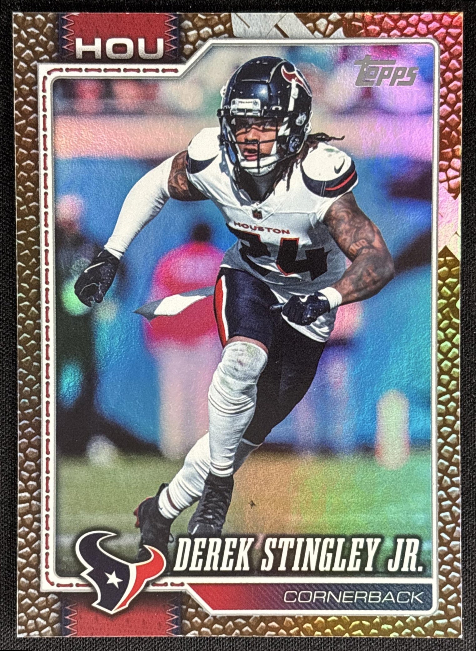 Derek Stingley Jr. 2026 Topps Football Leather Foil Texans