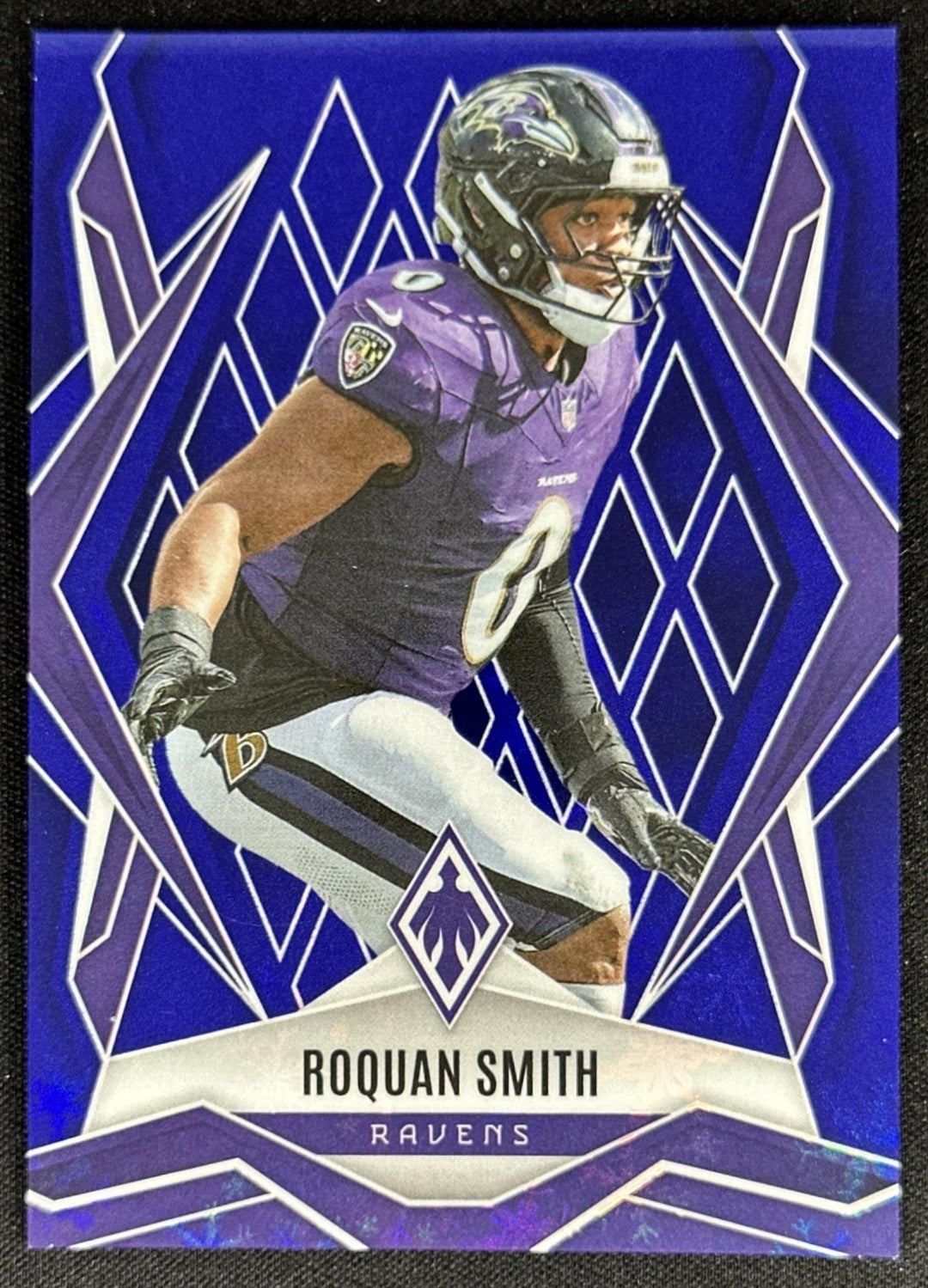 Roquan Smith 2025 Panini Phoenix Blue Winter Prizm /199 Ravens