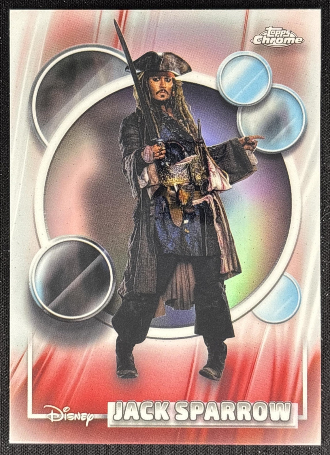 Jack Sparrow 2026 Chrome Disney Refractor Pirates of the Caribbean: On Stranger Tides front