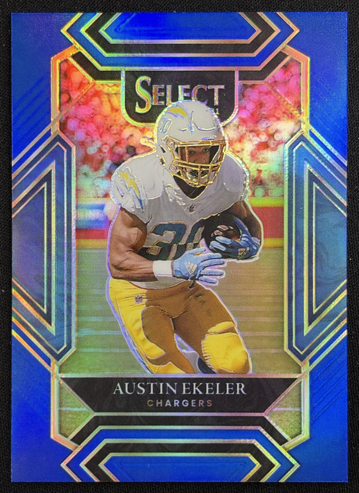 Austin Ekeler 2021 Panini Select Blue Prizm /99 Chargers