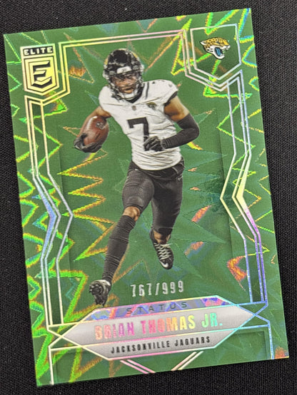 Brian Thomas Jr. 2025 Panini Donruss Elite Aspirations Lime Green /999 Jaguars