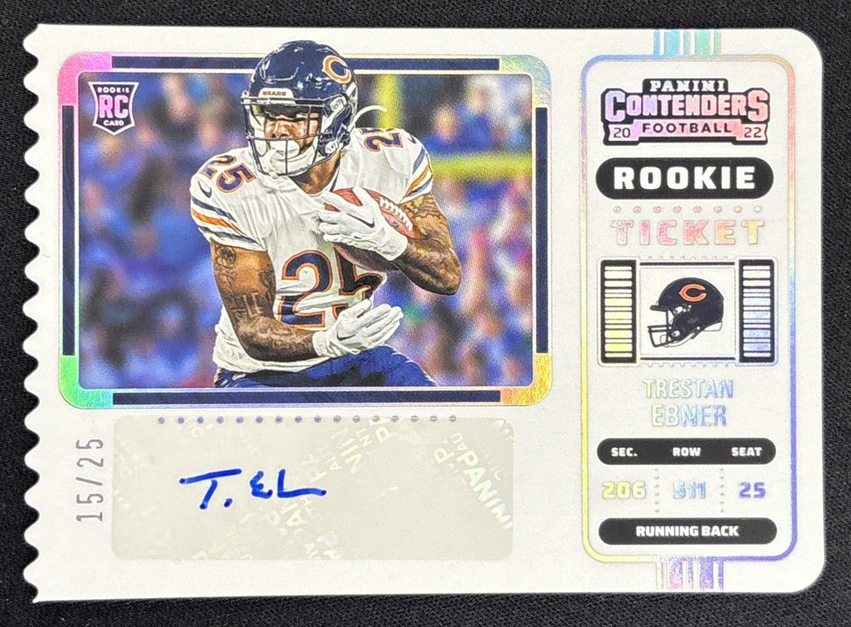 Trestan Ebner 2022 Panini Contenders Rookie Ticket Stub /25 Bears
