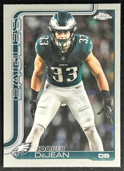 Cooper DeJean 2025 Topps Chrome Eagles Default Title Sports Trading Cards