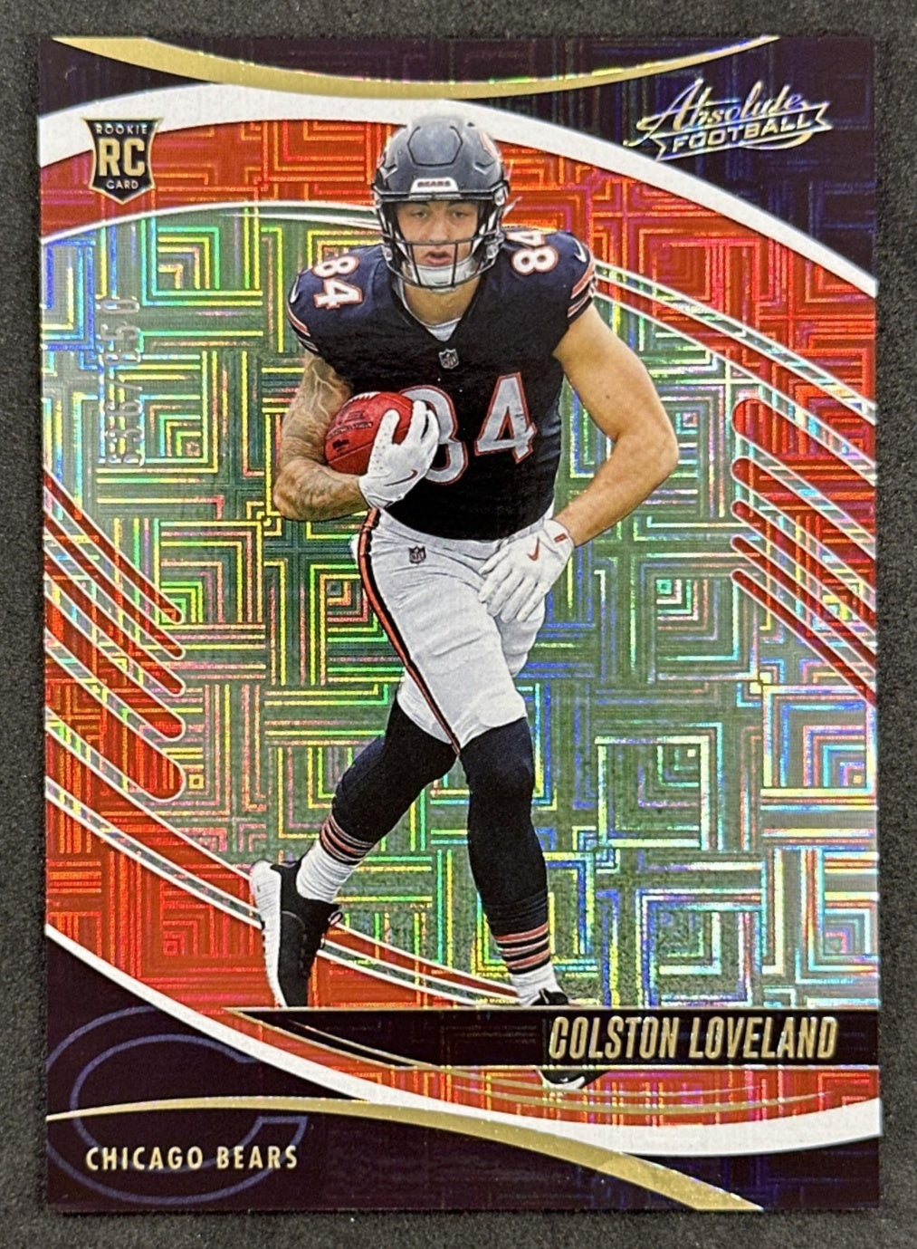 Colston Loveland 2025 Panini Absolute Rookies Red Sqaures /850 Bears Sports Trading Cards