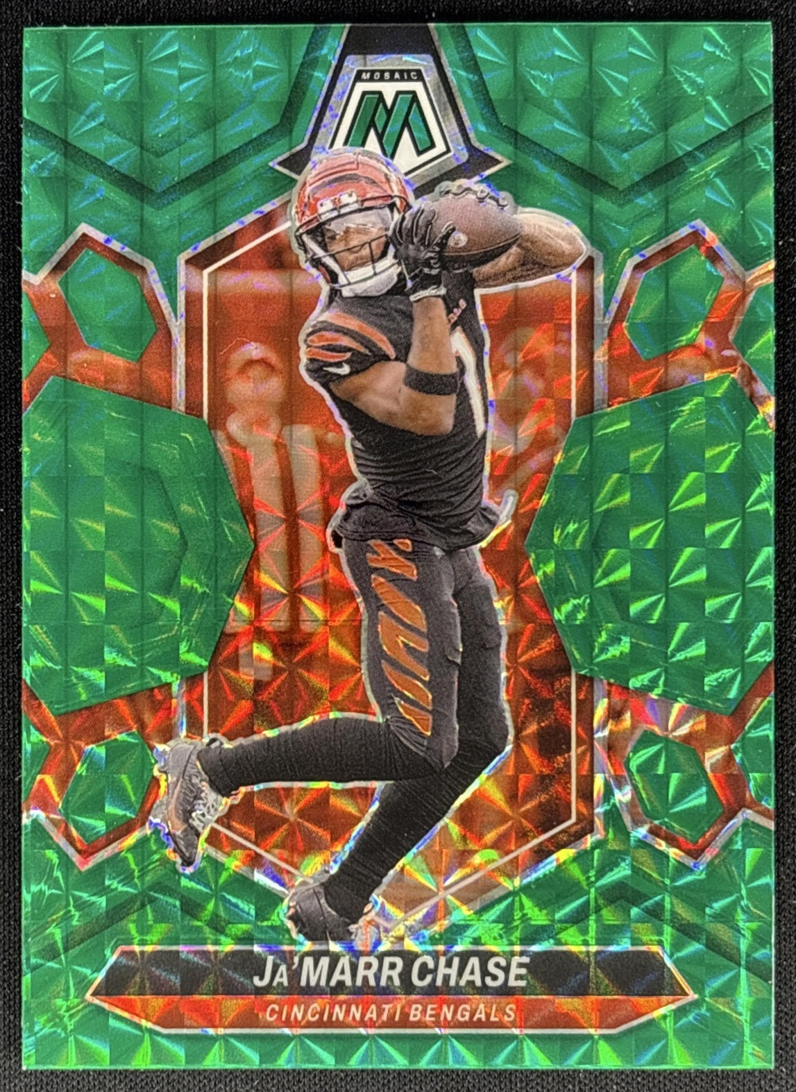 Ja'Marr Chase 2024 Panini Mosaic Green Prizm Bengals Sports Trading Cards
