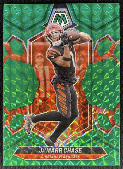 Ja'Marr Chase 2024 Panini Mosaic Green Prizm Bengals Sports Trading Cards