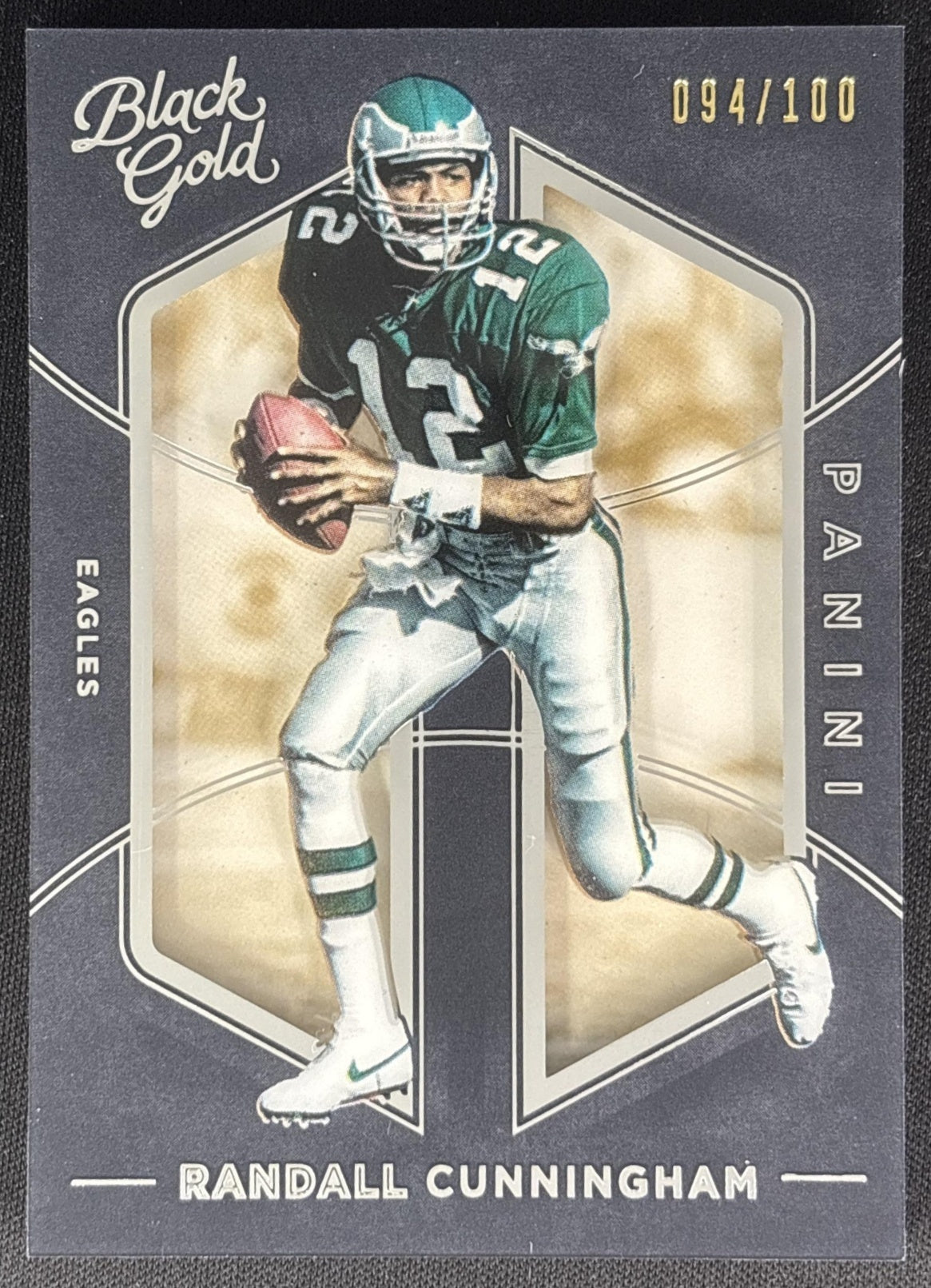 Randall Cunningham 2016 Panini Black Gold White /100 Eagles Sports Trading Cards