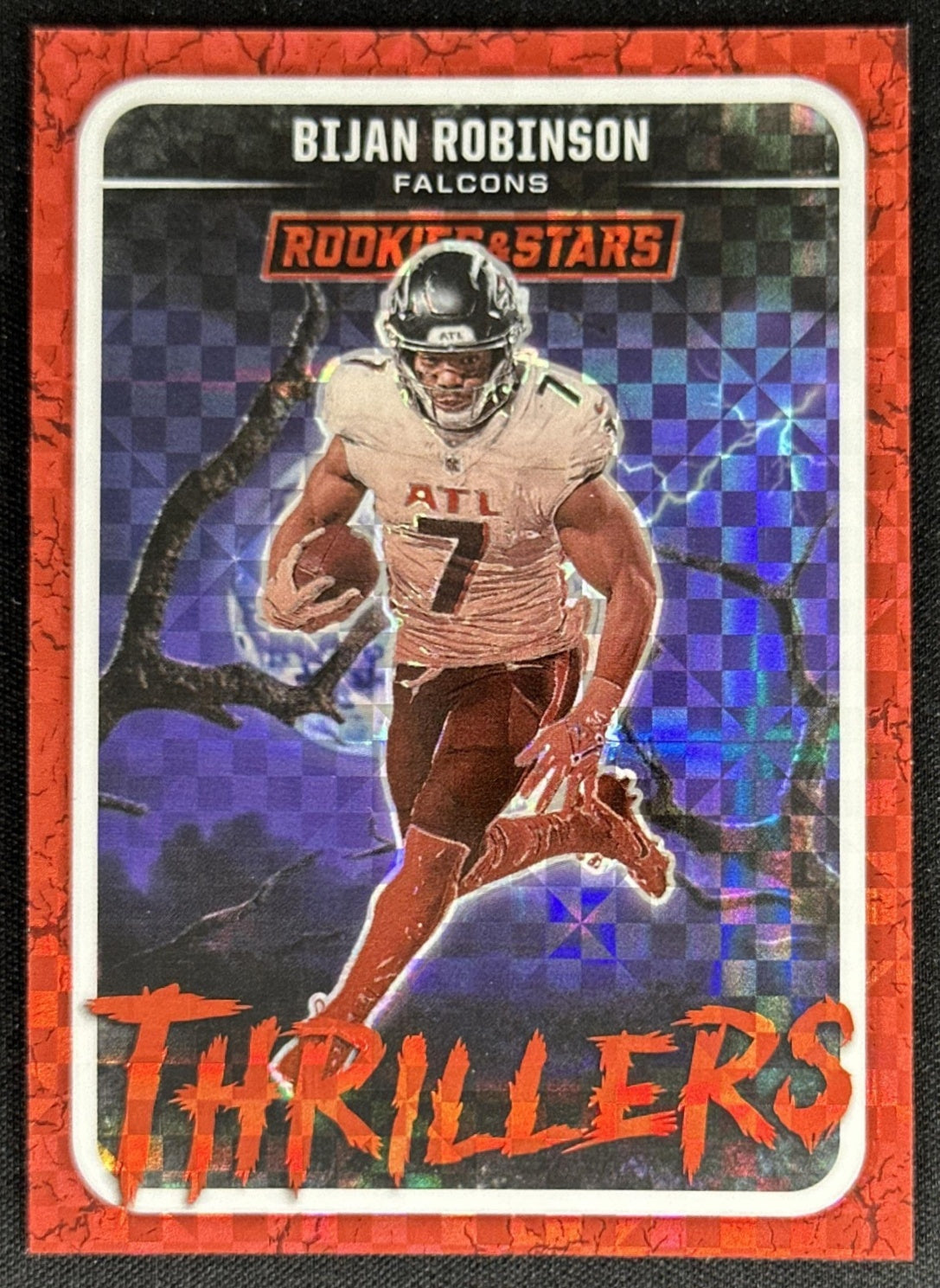 Bijan Robinson 2025 Panini Rookies & Stars Thrillers Red Plaid Falcons