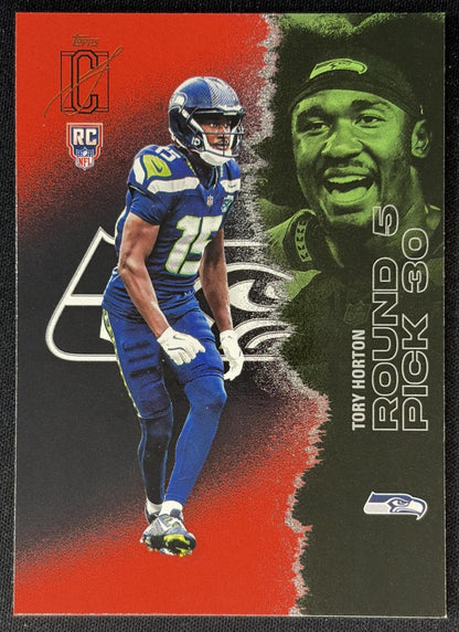 Tory Horton 2025 Topps Signature Class Rookie Red & Black Foil Seahawks Sports Trading Cards