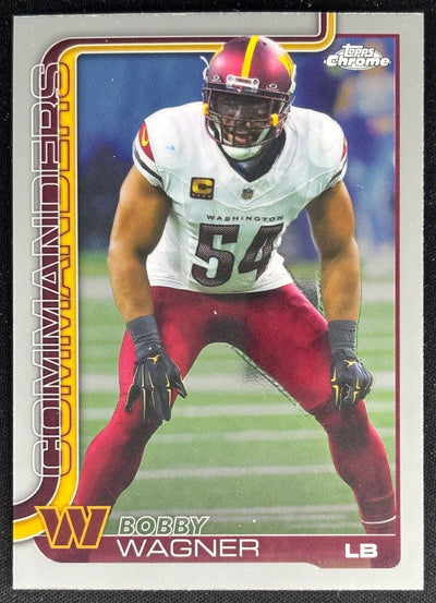 Bobby Wagner 2025 Topps Chrome Commanders Sports Trading Cards