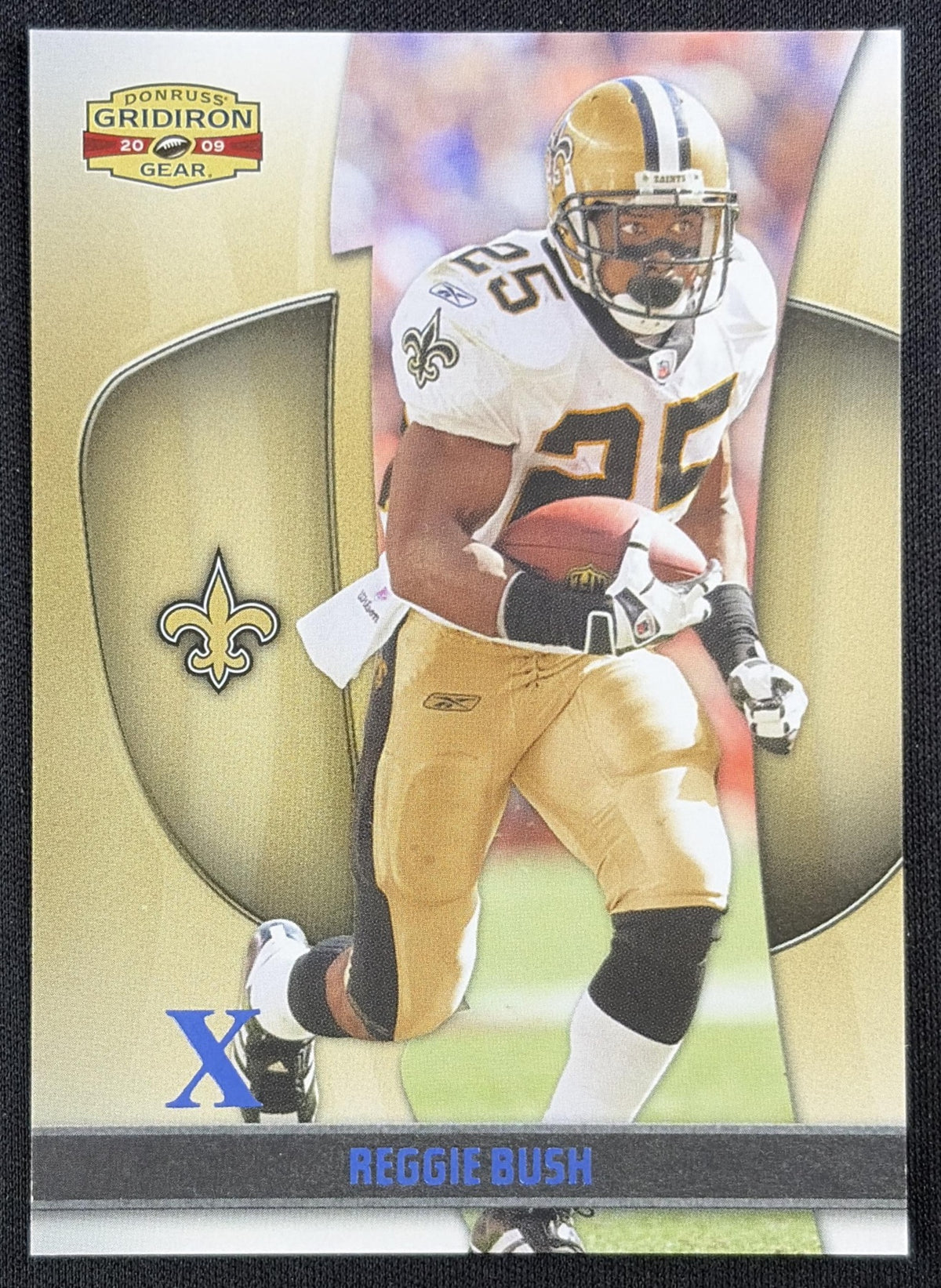 Reggie Bush 2009 Panini Donruss Gridiron Gear Platinum X's /25 New Orleans Saints