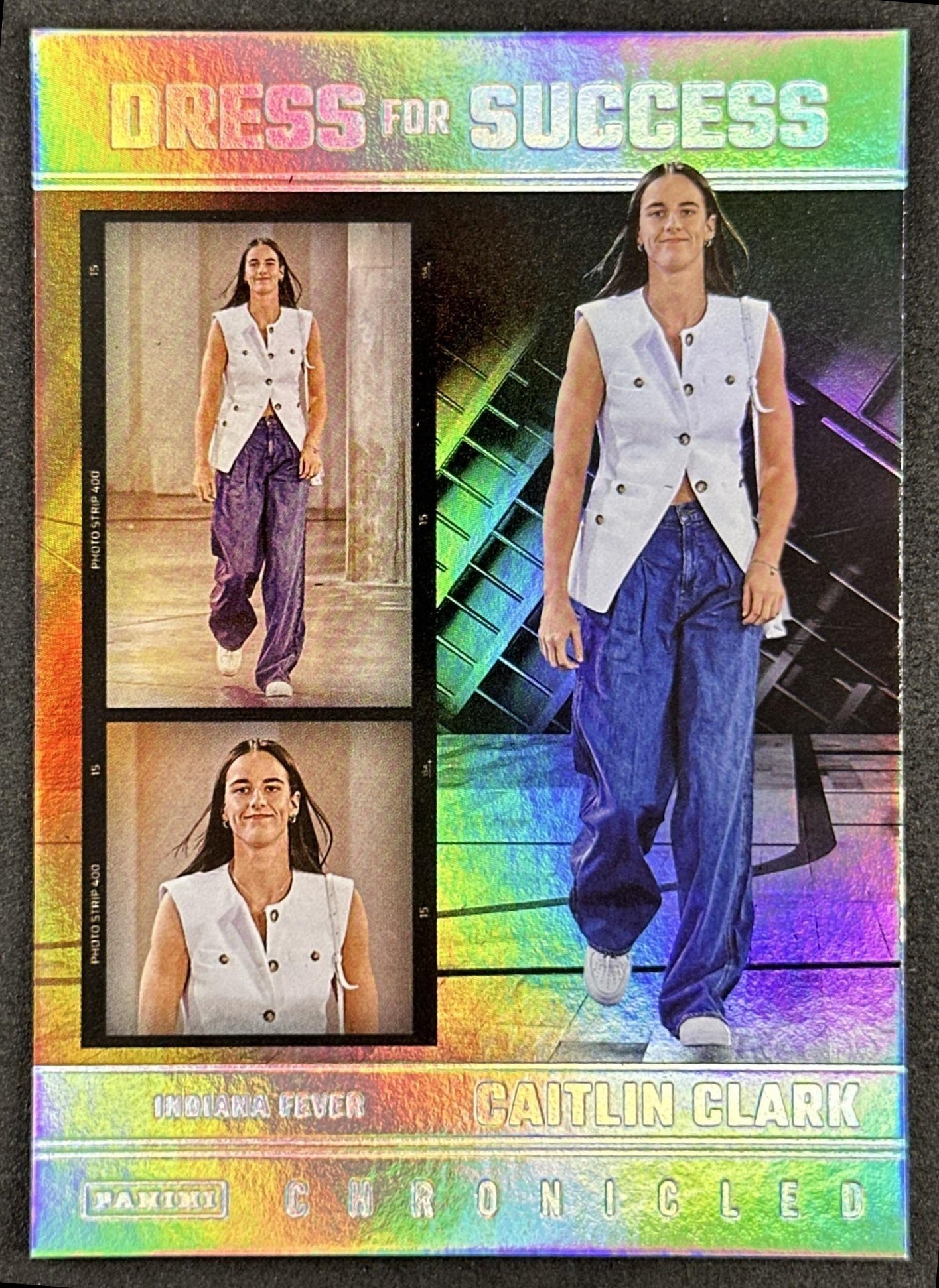 Caitlin Clark 2025 Panini Chronicled Dress For Success Holo Fever 63 Indiana Fever