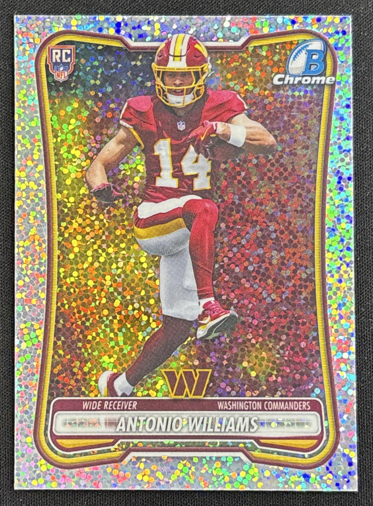 Antonio Williams 2026 Bowman Chrome NFL Speckle Refractor Commanders Sports Trading Card