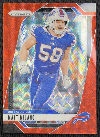 Matt Milano 2024 Panini Prizm Red Wave /149 Bills